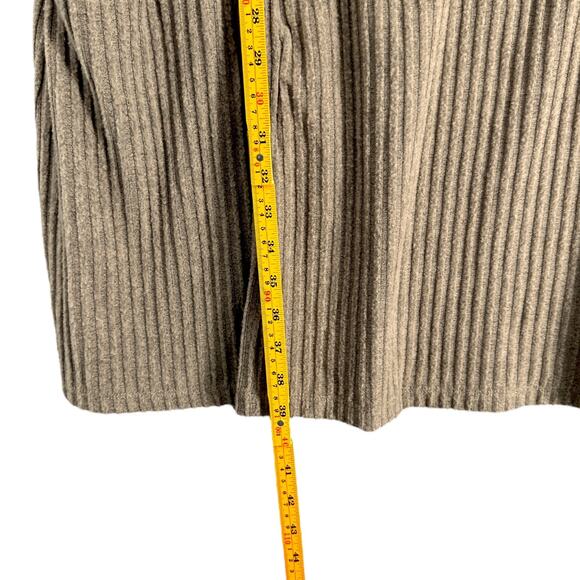 Signature By Robbie Bee Mocha Brown Cowl Neck Ribbed Knit Tunic Sweater Dress 2X - Picture 7 of 7